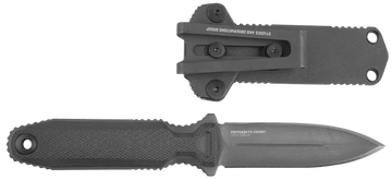 S.O.G Pentagon FX Covert 3.41" Fixed Spear Point Plain Black TiNi CPM S35VN Blade G10 Blackout Handle
