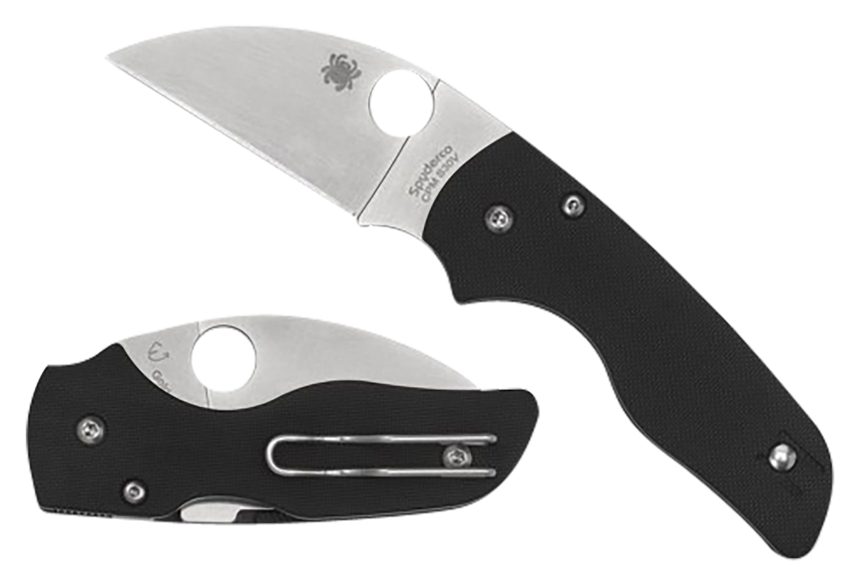 Spyderco Lil' Native 2.44" CPM S30V Wharncliffe Plain Folding Knife - Black G10