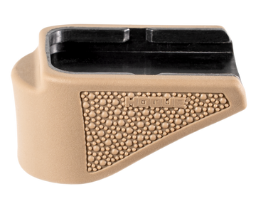 Hogue OverMolded Rubber Grip Extension Base Pad FDE - Fits Glock 26 9mm 10-Rd Magazine