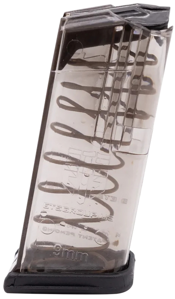 ETS Group GLK-26 9mm Luger 10rd Clear Polymer Magazine - Fits Glock 26 Gen 1-5