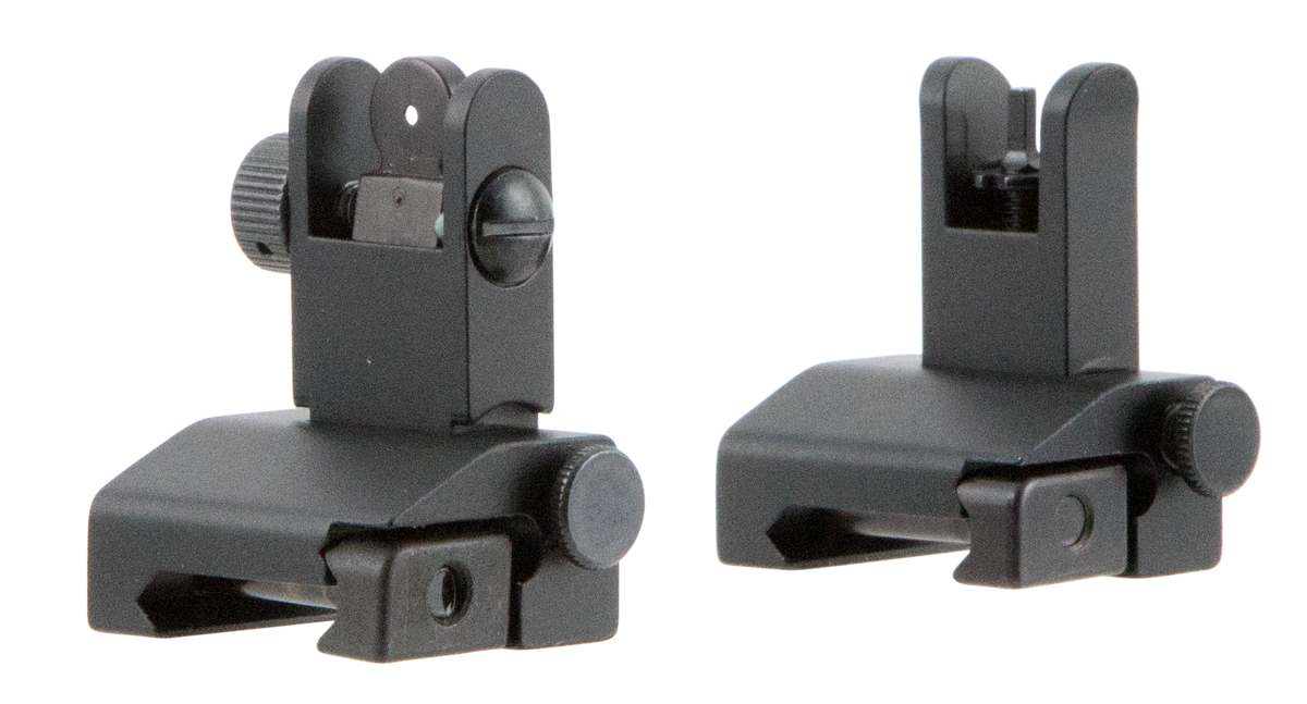 TacFire IS002 Low Profile Sight Set AR Platform Black Anodized Flip Up