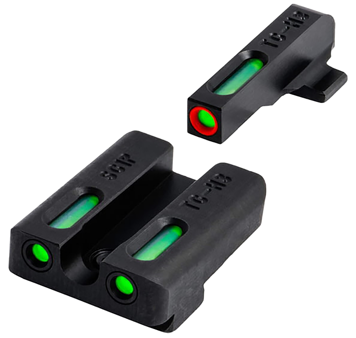 TruGlo TFX Sig Sauer P365 Green Tritium/Fiber Optic 3-Dot Sight Set - Black Nitride