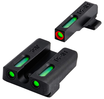 TruGlo TFX Sig Sauer P365 Green Tritium/Fiber Optic 3-Dot Sight Set - Black Nitride