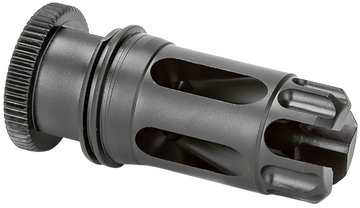 Griffin Armament Dual-Lok Flash Comp 22 Cal / 5.56 NATO 1/2"x28 17-4 Stainless Steel - Black QPQ Nitride