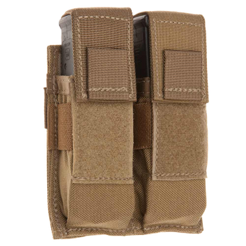 Tacshield Universal Double Pistol Mag Pouch Coyote MOLLE 1000D Nylon