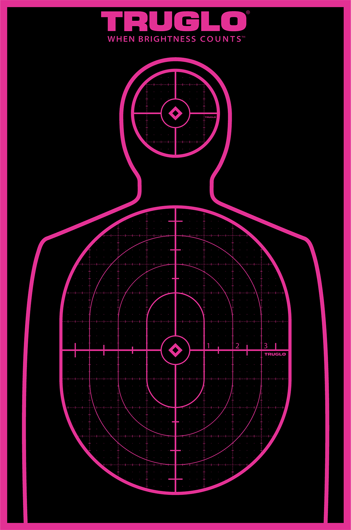TruGlo Tru-See TG13P6 12"x18" Splatter Handgun Silhouette Target - Self-Adhesive 6 Pack