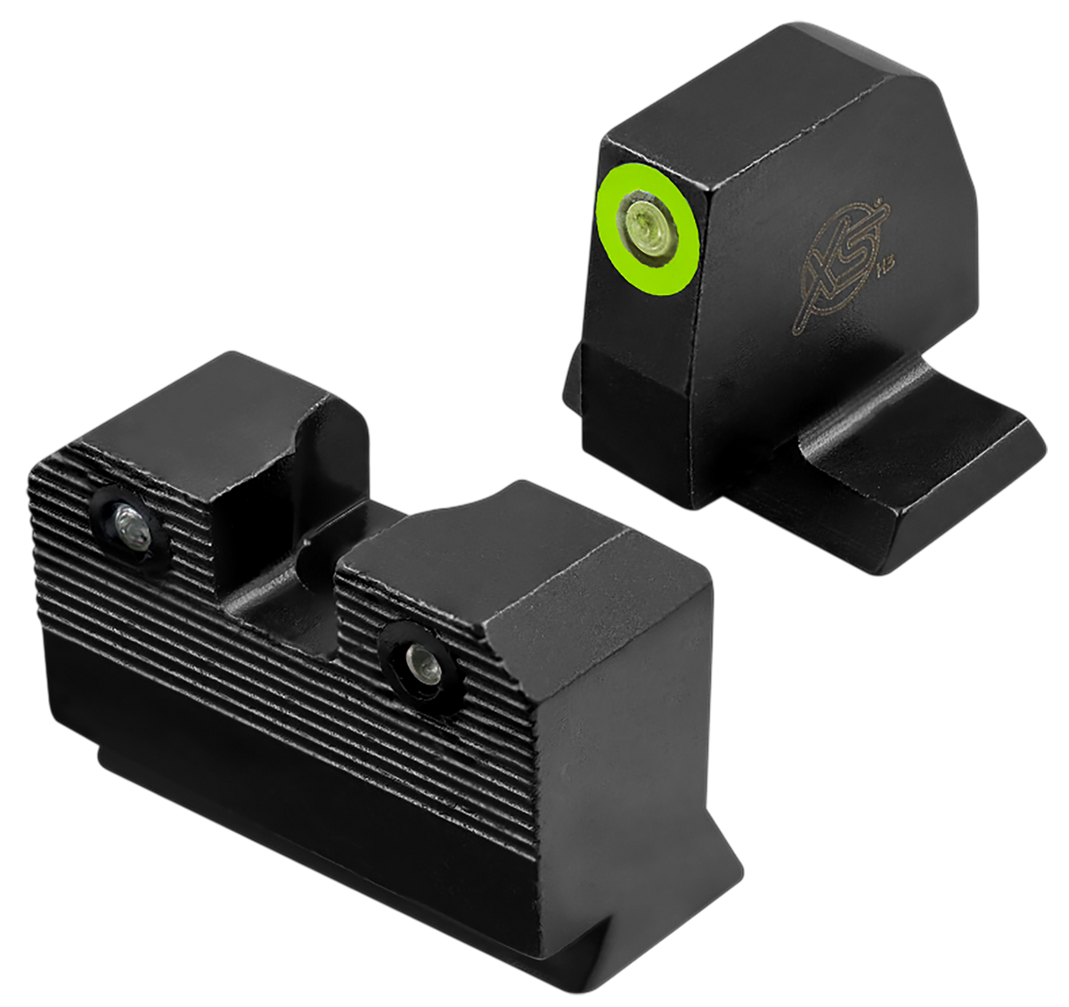 XS Sights R3D 2.0 Night Sight Set Green Tritium Front, Black Oxide Frame - S&W M&P 2.0 OR Full Size & Compact