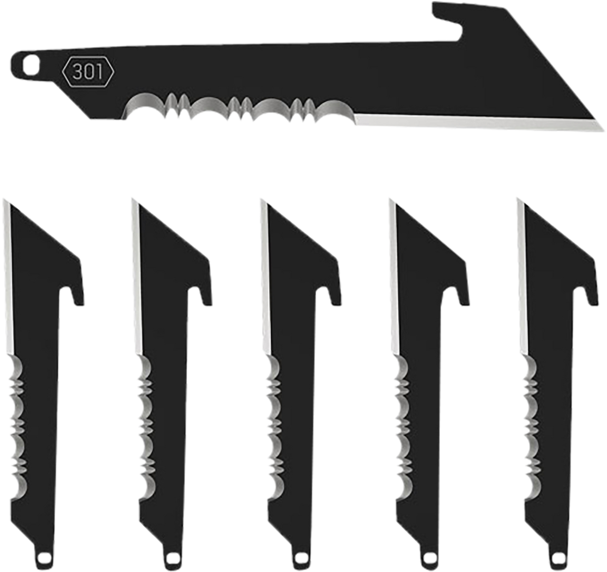 Outdoor Edge RRUS30K6C RazorSafe 3" Utility Serrated 420J2 SS Replacement Blades - 6-Pack