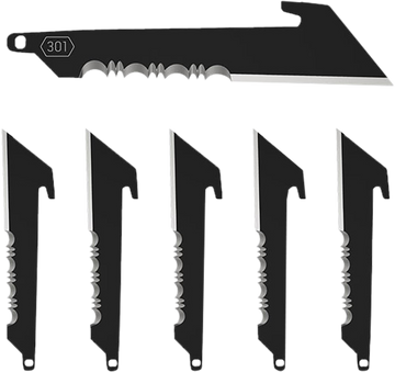 Outdoor Edge RRUS30K6C RazorSafe 3" Utility Serrated 420J2 SS Replacement Blades - 6-Pack