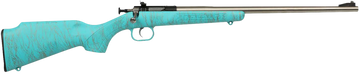 Crickett KSA2446 Gen2 Youth 22 LR 16.13" 1-Rd Bolt Action Rifle - Blue/Gold Webbing Fixed Synthetic Stock