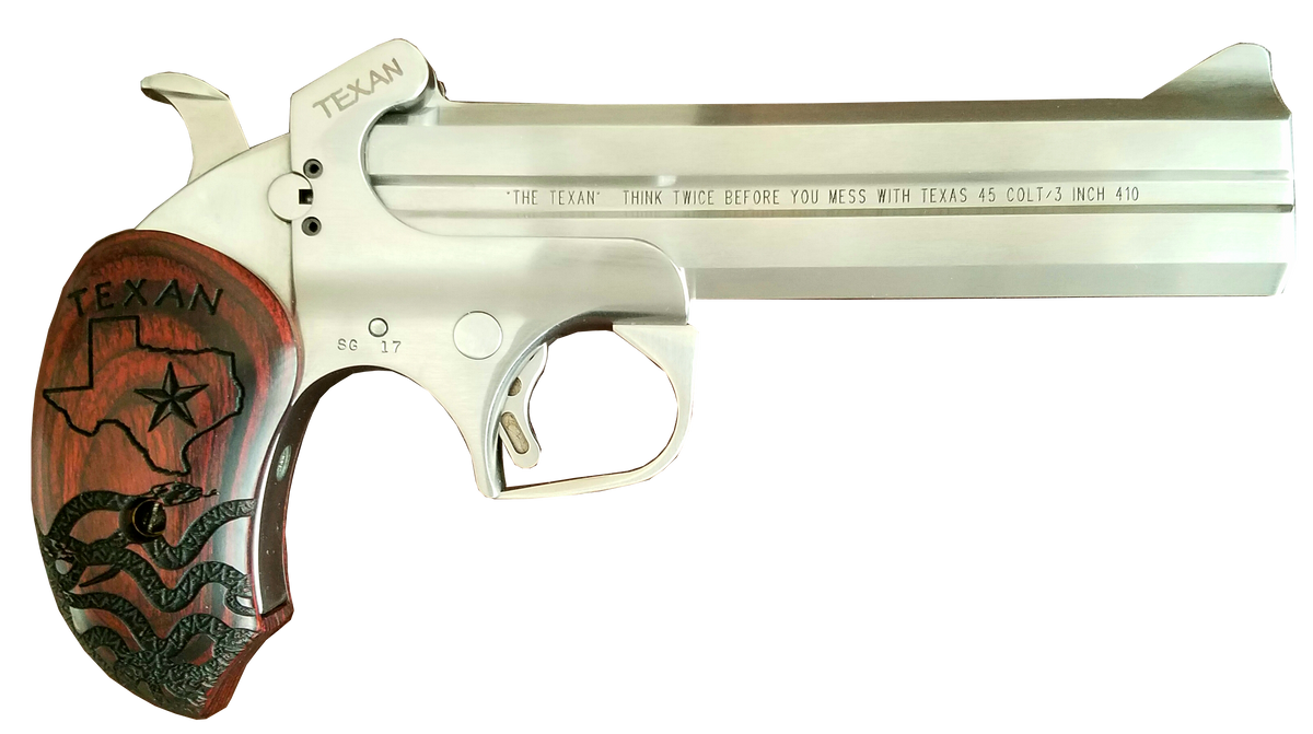Bond Arms Texan Original 45 Colt / 410 Gauge 6" 2-Rd Derringer - Extended Rosewood