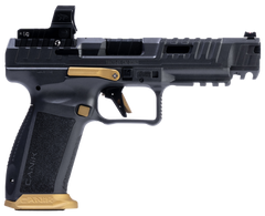 Canik SFx Rival 9mm Luger 5" 18+1 Semi-Auto Pistol w/MO2 Optic - Gray/Gold