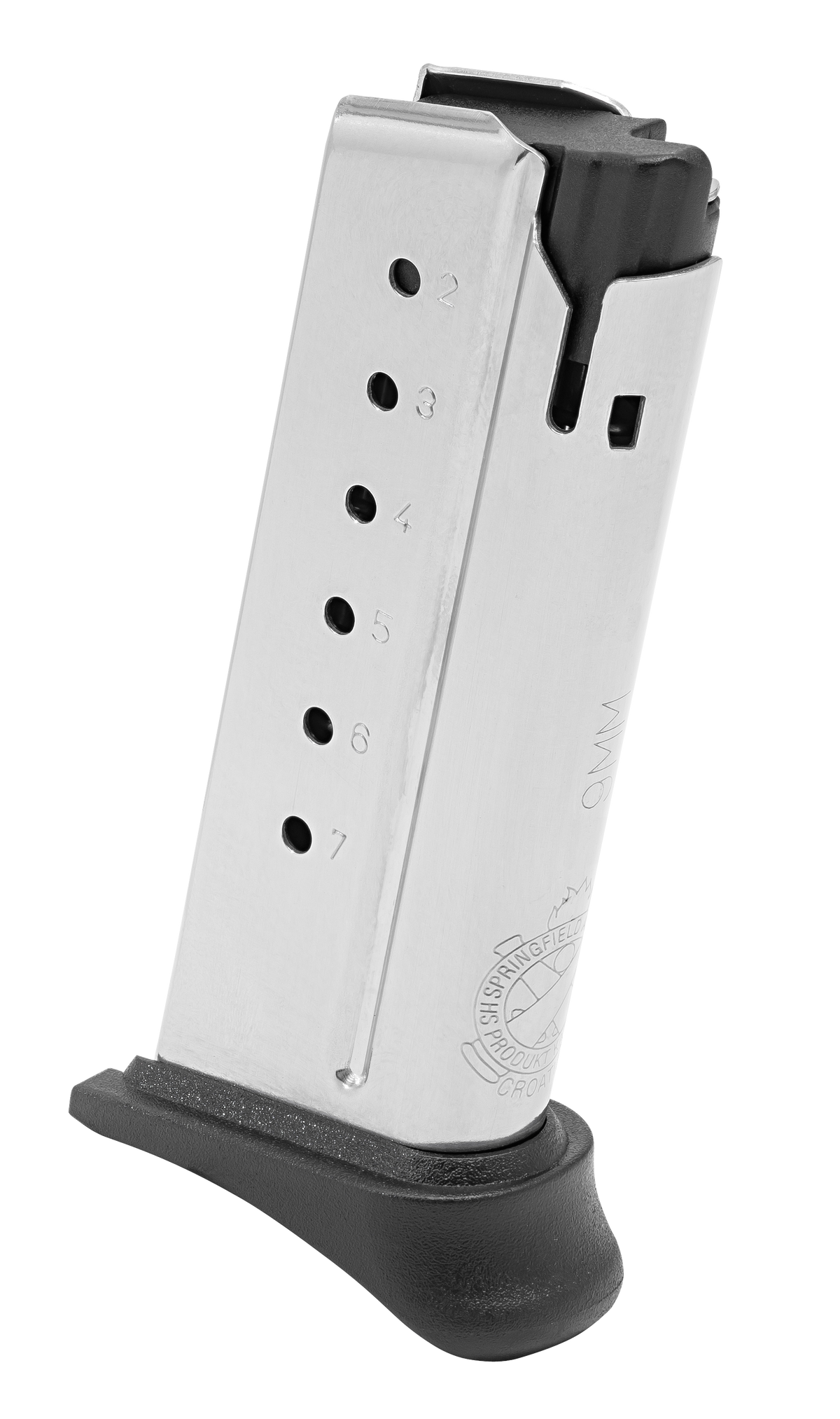 Springfield Armory XD-S Mod.2 9mm Luger 7-Round Stainless Steel Hook Floor Plate Magazine