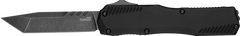 Kershaw Livewire 9000T 3.30" OTF Automatic Tanto Plain Black DLC CPM MagnaCut - Black Anodized Aluminum Knife