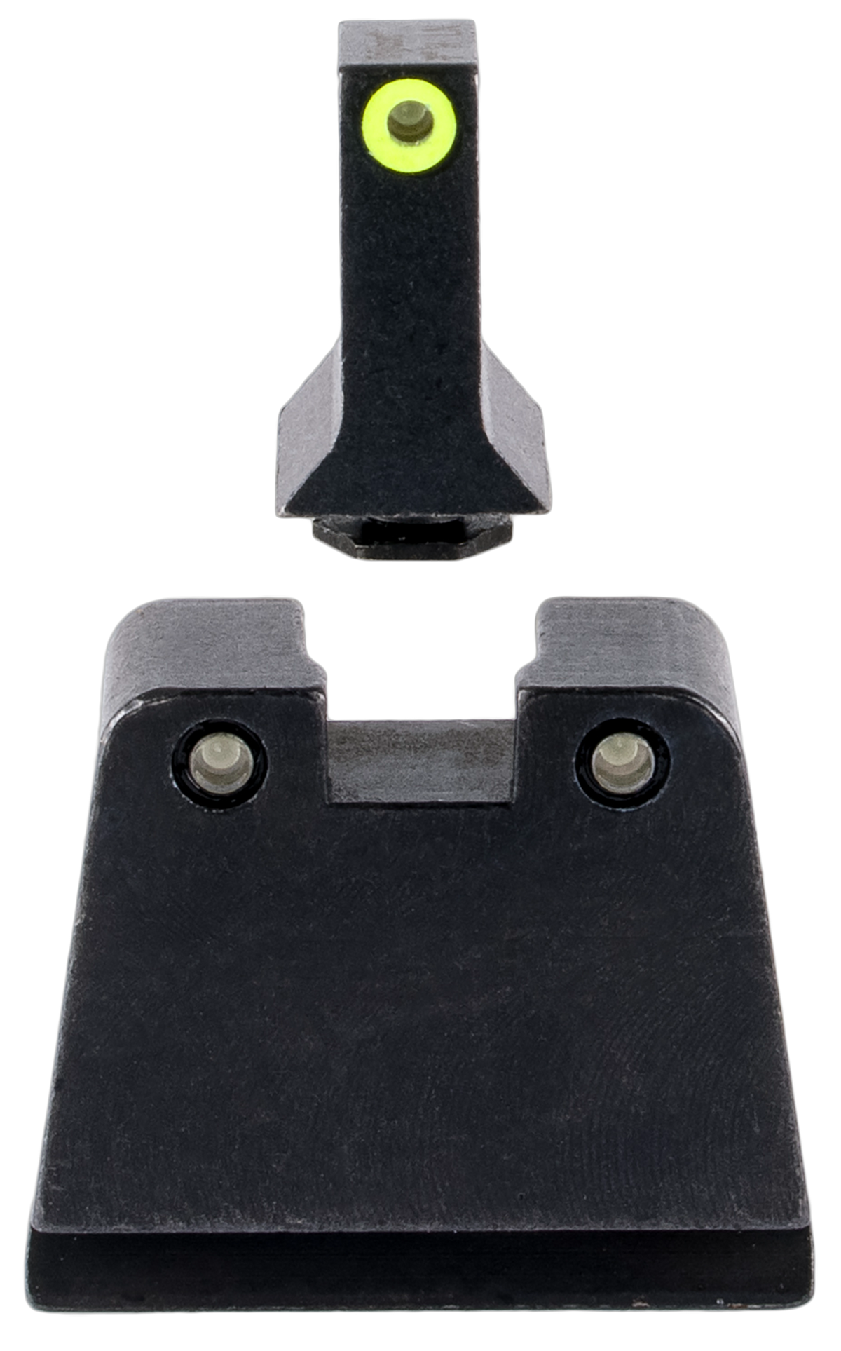 Trijicon GL243 Suppressor/Optic Height Night Sight Set Green Tritium Yellow Outline Front / Green Tritium Black Outline Rear - Glock 42/43/43X/43E/48 Slim Frame