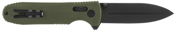 S.O.G Pentagon XR 3.60" Spear Point Plain Black TiNi CTS XHP / OD Green G10 Folding Knife