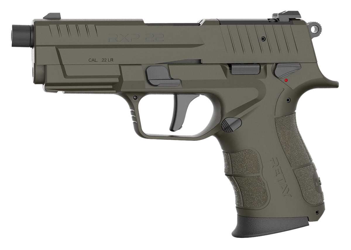 Retay USA RXP 22 LR 4" Threaded 10+1 DA/SA Pistol - OD Green Cerakote Optic Ready