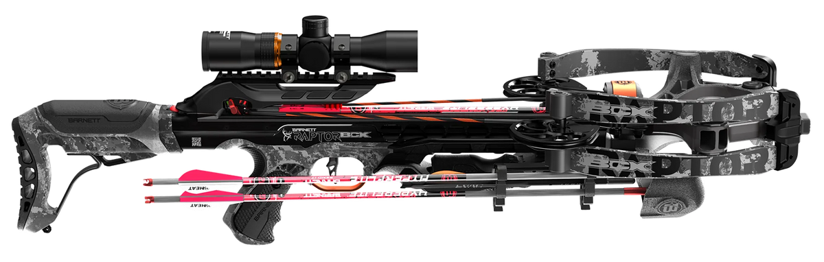 Barnett Outdoors Hyper Raptor BCX Crossbow 425 FPS 214 lb Draw w/ 2-7x36mm Illuminated Scope