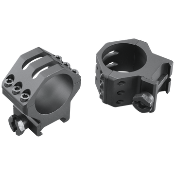 Weaver Mounts Six-Hole Picatinny Scope Rings 30mm Medium Matte Black Aluminum