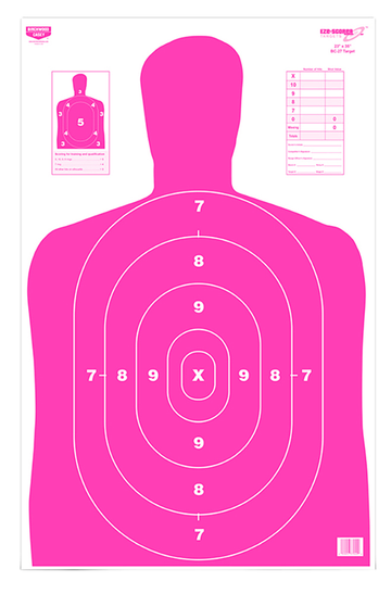 Birchwood Casey EZE-Scorer BC-27 Silhouette Paper Target 23" x 35" Pink/White 5 Pack