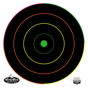 Birchwood Casey Dirty Bird 12" 100 Pkg Multi-Color Bullseye Paper Target