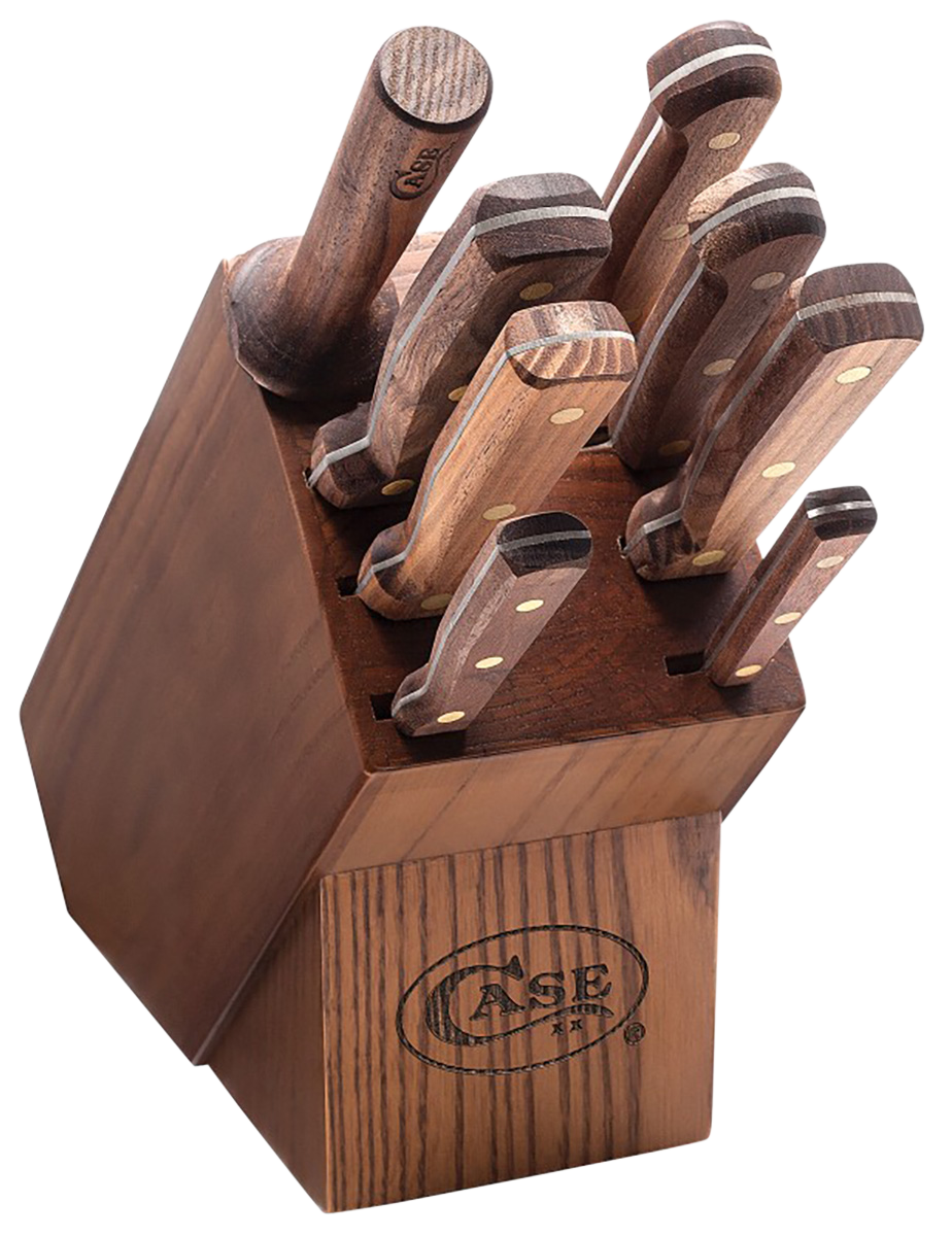 Case 10249 9-Piece Household Cutlery Set Tru-Sharp SS Blade Walnut Handle