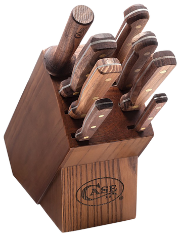 Case 10249 9-Piece Household Cutlery Set Tru-Sharp SS Blade Walnut Handle