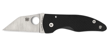 Spyderco MicroJimbo 2.45" Folding Wharncliffe Plain Edge CPM S90V Black Carbon Fiber