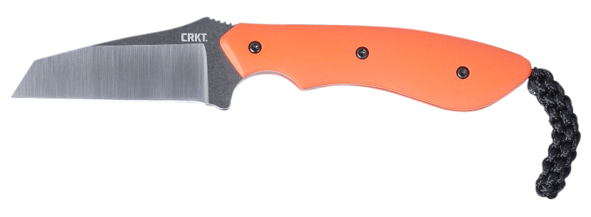 Columbia River CRKT 2399 S.P.I.T. 2.29" Fixed Plain Satin Stonewashed 8Cr13MoV Orange G10