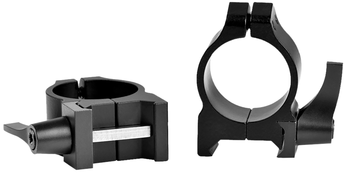 Warne 200LM Maxima 1" Low Quick Detach Vertical Scope Rings - Matte Black