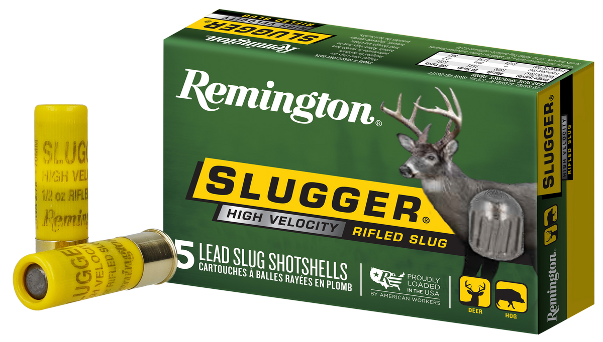 Remington Ammunition Slugger High Velocity 20 Gauge 2.75" 1/2 oz Rifled Slug 5 Rd - Box or Case