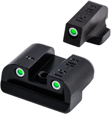 TruGlo TG231S2 Tritium 3-Dot Night Sights for Sig Sauer P-Series #6 Front/#8 Rear - Black Nitride
