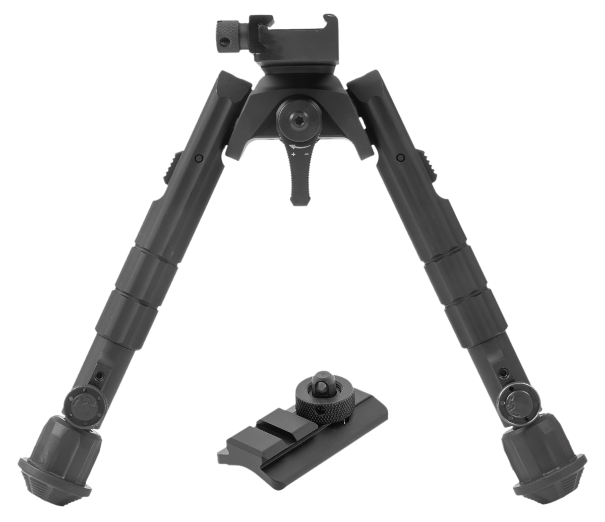Leapers UTG Recon 360 TL Bipod 7-9" Picatinny/Swivel Stud Aluminum - Black Anodized