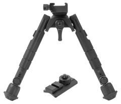 Leapers UTG Recon 360 TL Bipod 7-9" Picatinny/Swivel Stud Aluminum - Black Anodized