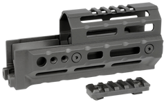 Midwest Industries Alpha AK 6" M-LOK Drop-In Handguard - 5-Slot Picatinny - Black Hardcoat Anodized