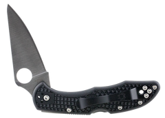 Spyderco C11FPBK Delica 4 Lightweight 2.88" VG-10 Flat Ground Plain Edge Black FRN Folding Knife