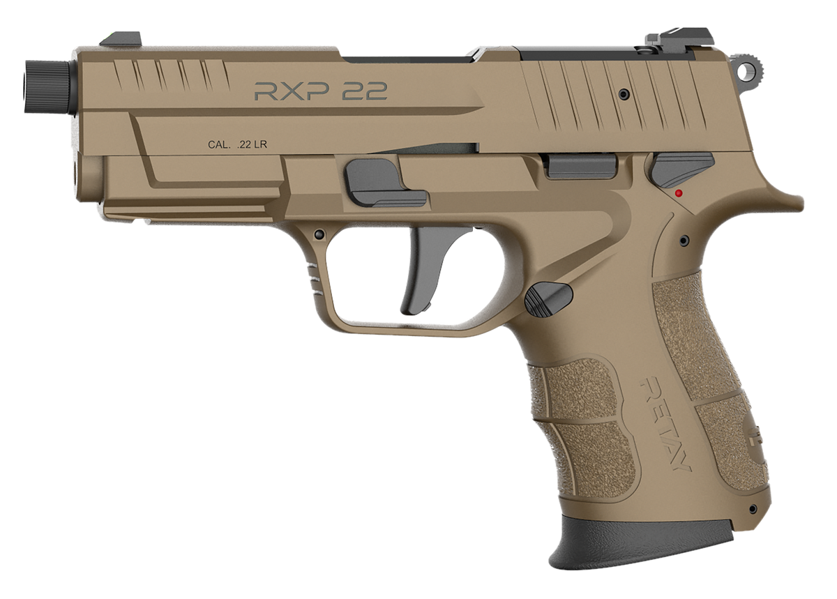 Retay USA RXP 22 LR 4" 13+1 Semi-Auto Pistol - Flat Dark Earth Cerakote - Threaded Barrel - Optic Ready