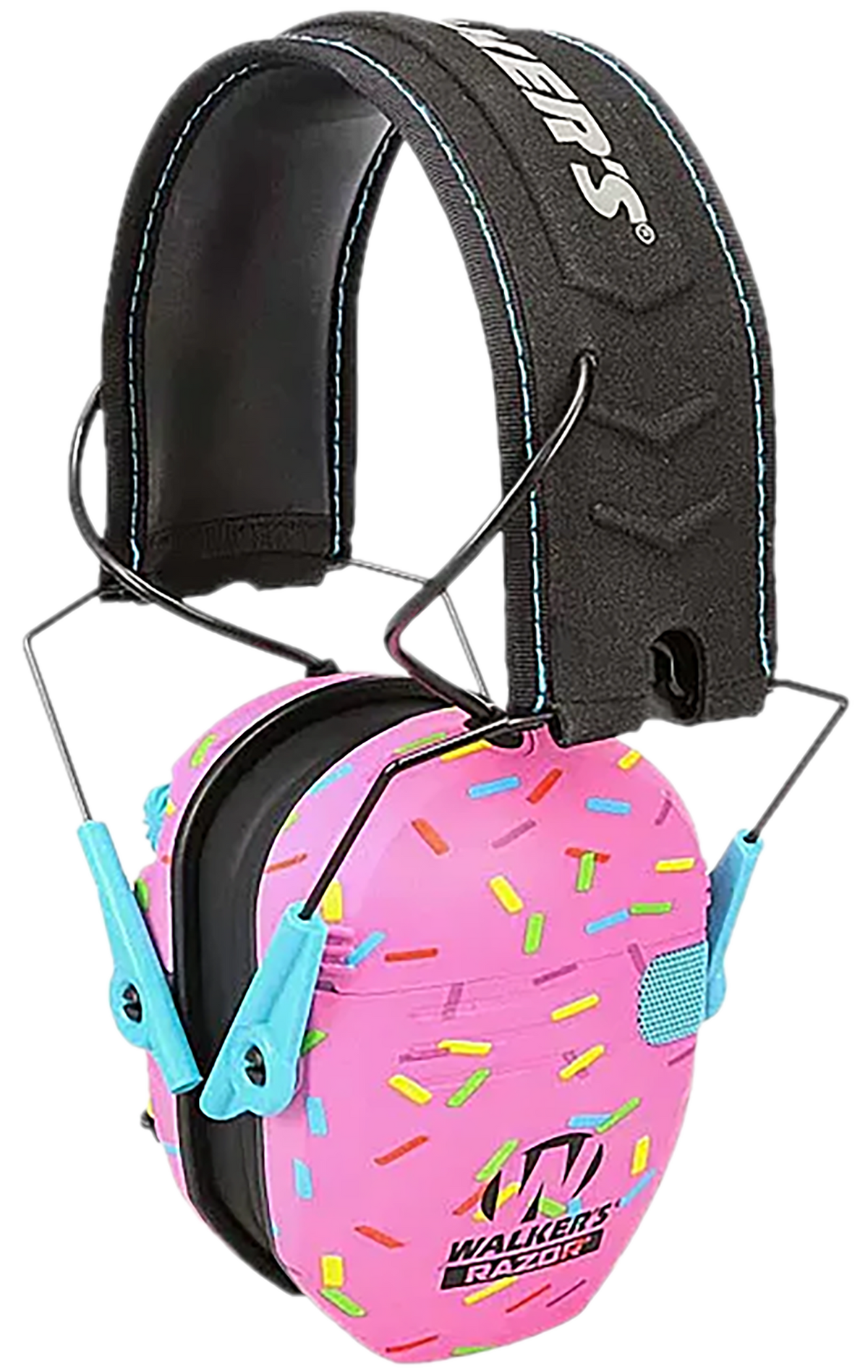 Walkers Game Ear Passive 23 dB Over the Head Youth Pink Sprinkles Earmuff