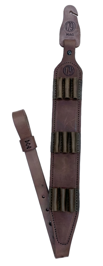 1791 Gunleather Hunt Ammo Sling .30-06 Oiled Brown Leather 32" to 37" OAL Rifle