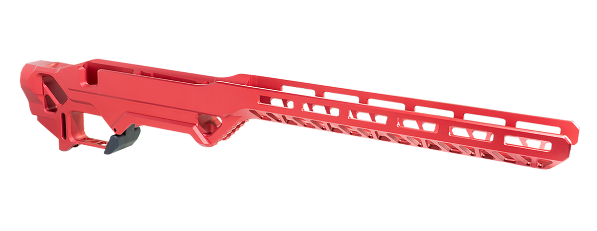 Timber Creek Outdoors Enforcer Rifle Chassis Rem 700 SA RH Red Anodized Aluminum