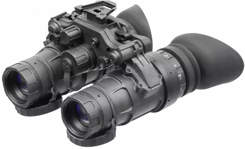 AGM Global Vision UNVG 1x 64-72 lp/mm Gen 2+ White Phosphor Night Vision Goggles - Black