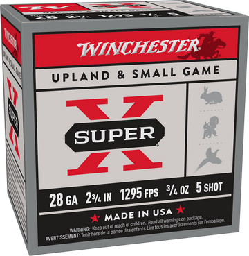 Winchester Ammo Super X Heavy Game Load High Brass 28 Gauge 2.75" 3/4 oz 5 Shot - Box or Case