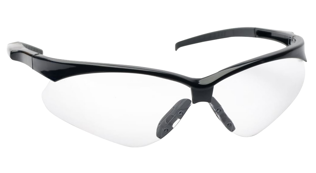 Walkers Game Ear Crosshair Sport Glasses Polycarbonate Clear Lens Black Frame