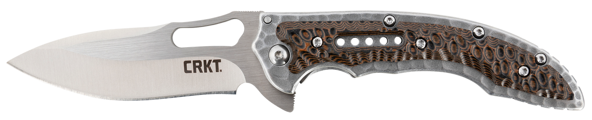Columbia River 5460 Fossil Compact 3.41" Folding Drop Point 8Cr13MoV Brown G10/SS Handle