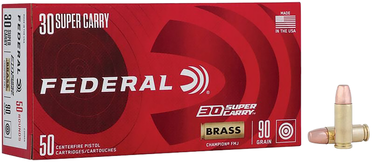 Federal Champion 30 Super Carry 90gr FMJ 50 Rd - Box or Case