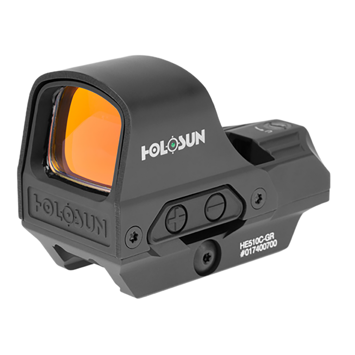 Holosun HE510C-GR 510 1x 0.91" x 1.26" 2 MOA Green Dot/65 MOA Circle Multi-Reticle Reflex Sight - Black Anodized