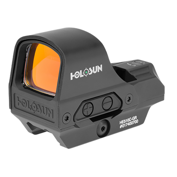 Holosun HE510C-GR 510 1x 0.91" x 1.26" 2 MOA Green Dot/65 MOA Circle Multi-Reticle Reflex Sight - Black Anodized