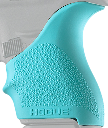 Hogue HandAll Beavertail Grip Sleeve Glock 42/43 Aqua Blue Rubber