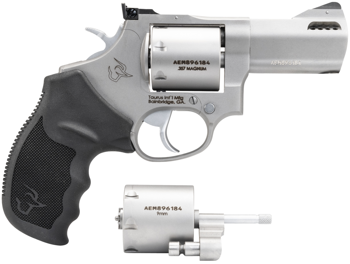 Taurus 692 38 Special +P/357 Mag/9mm Luger 3" 7-Shot DA/SA Medium Frame Ported Revolver - Matte Stainless