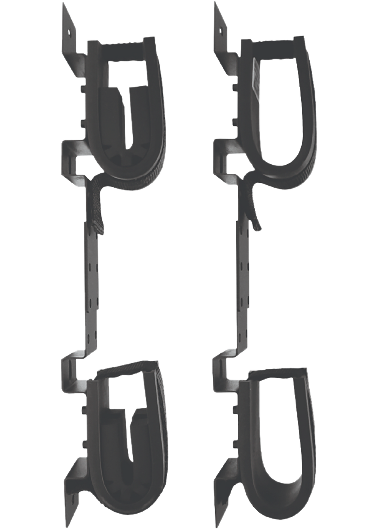Rugged Gear 10065 Screw Mount Double Hook Black Steel 2 Rifle/Shotgun Gun Rack